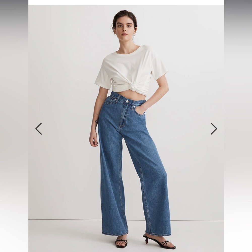 NWT super wide leg jeans in medium wash